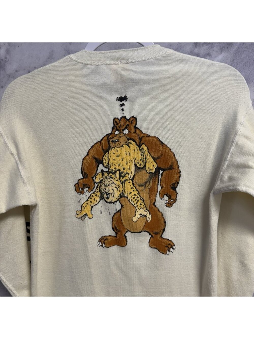 Vintage Montana University Grizzlies T Shirt Mens Large 70s 80s Thermal